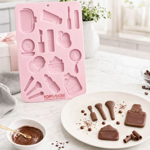 Spiel TOPModel Silikonform – Beauty-Motive für Schokolade & Backen