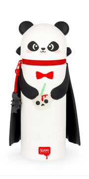 2-in-1-Federmäppchen aus Silikon Panda „Bam-Boo“ - Kawaii