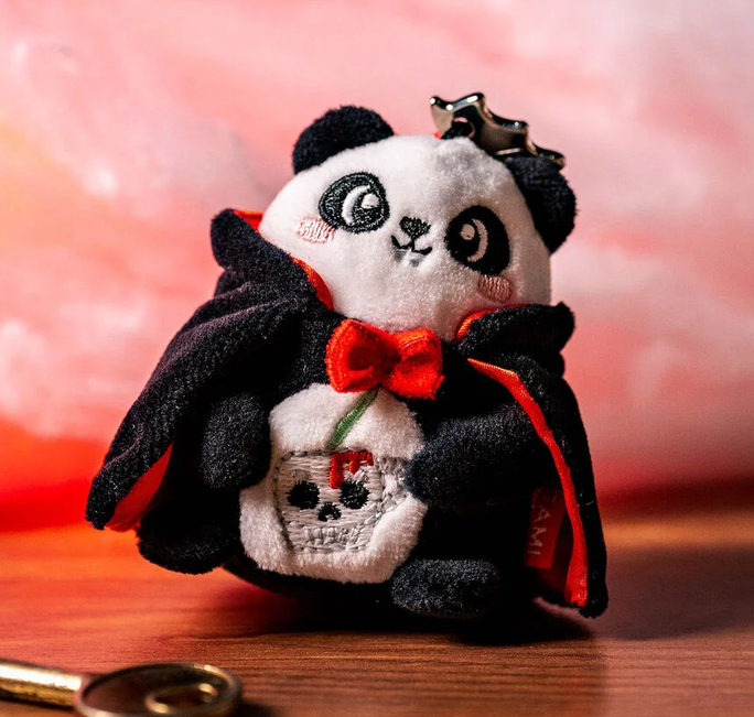 Panda-Plüsch-Schlüsselanhänger "Bam-Boo!" Halloween - Tiny Super Soft!