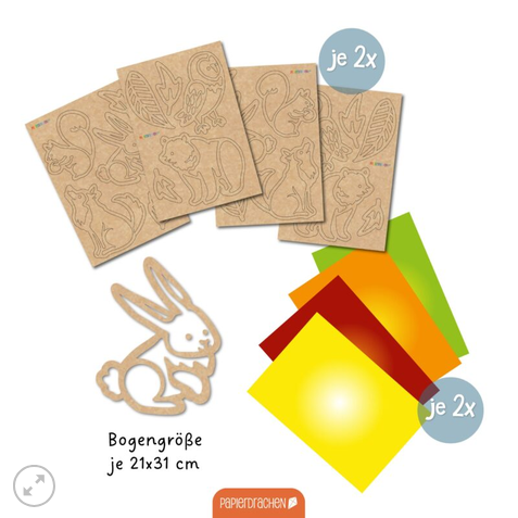 Fensterbilder Waldtiere Sketch
