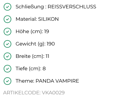 2-in-1-Federmäppchen aus Silikon Panda „Bam-Boo“ - Kawaii