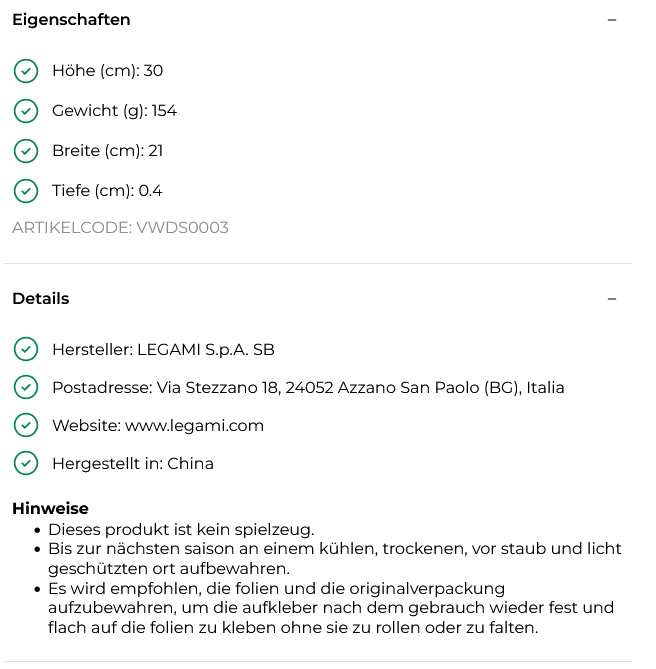 Set aus 40 Elektrostatischen Fensteraufklebern-Window-Wow-Legami