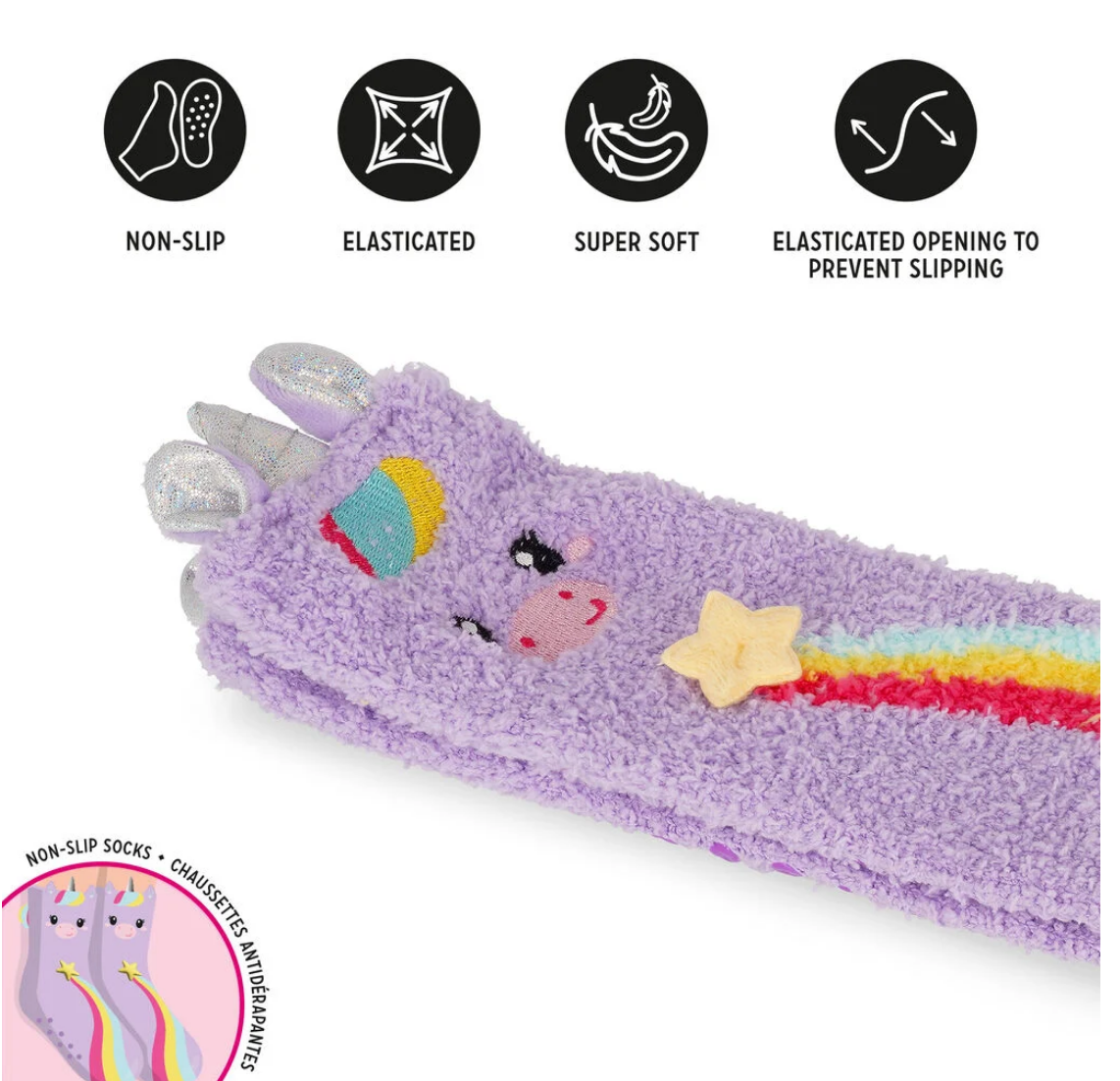 Rutschfeste Socken für Erwachsene Unicorn - It’s a Match! - Gr. 35-42 - Legami
