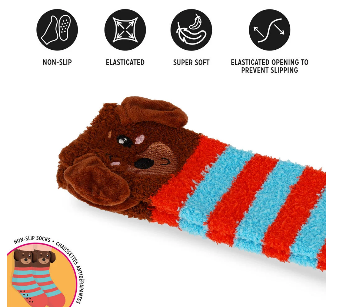 Rutschfeste Socken für Erwachsene Dachshund - It’s a Match! - Gr. 35-42 - Legami