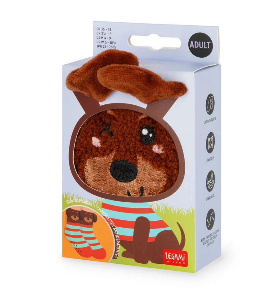 Rutschfeste Socken für Erwachsene Dachshund - It’s a Match! - Gr. 35-42 - Legami