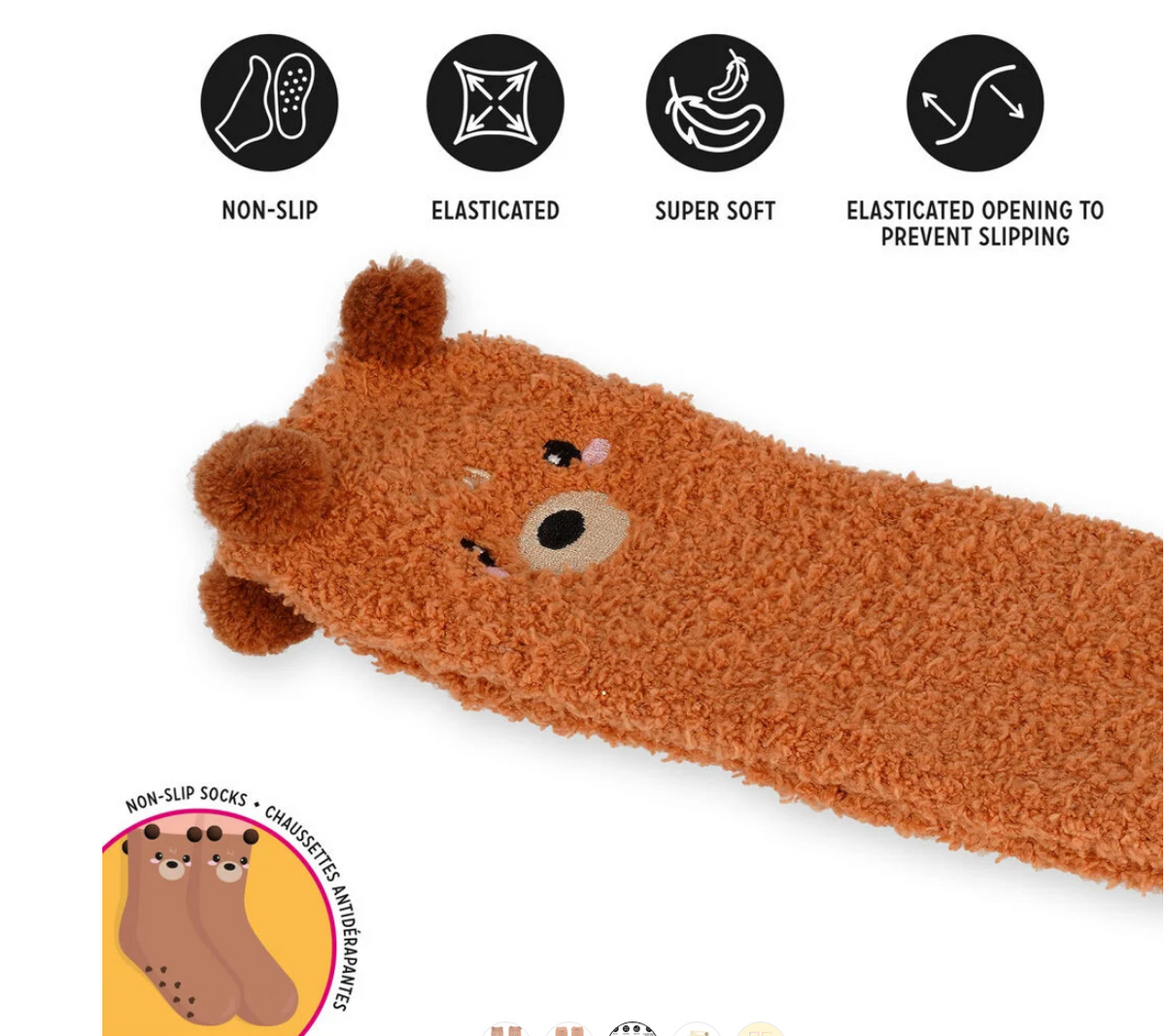 Rutschfeste Socken für Erwachsene Teddy Bear- It’s a Match! - Gr. 35-42 - Legami