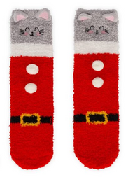 Anti Rutsch Socken Erwachsene Katze Weihnachten, „It’s a match!“   Größe 35-42 Legami