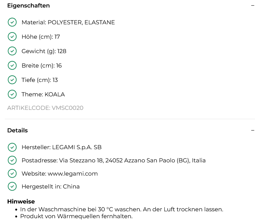Plüschtier Koala - Mini Super Soft!- Legami