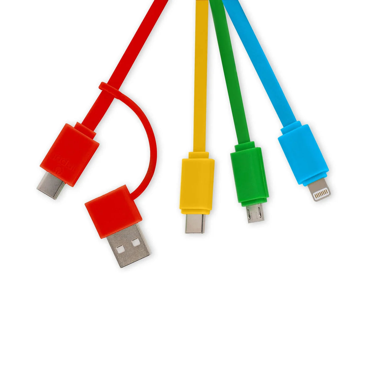 Ladekabel 6-in-1- mit Schlüsselanhänger Rainbow - Link Up Legami