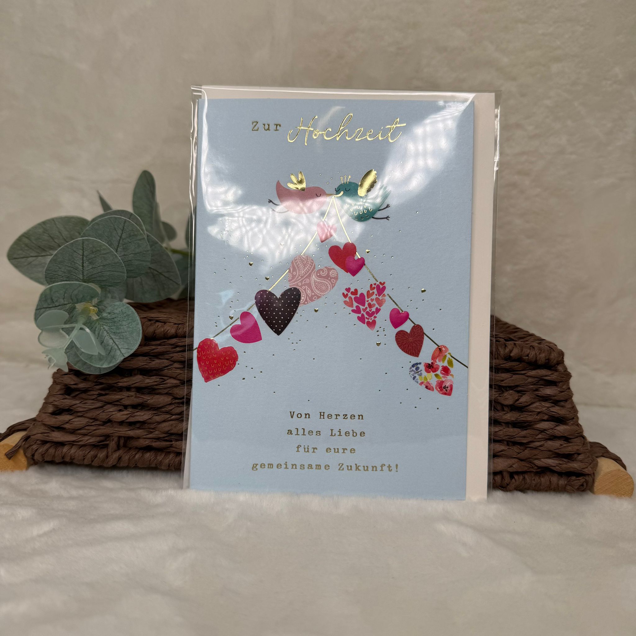 Hochzeitskarten - Zur Hochzeit, Von Herzen alles Liebe für eure gemeinsame Zukunft!