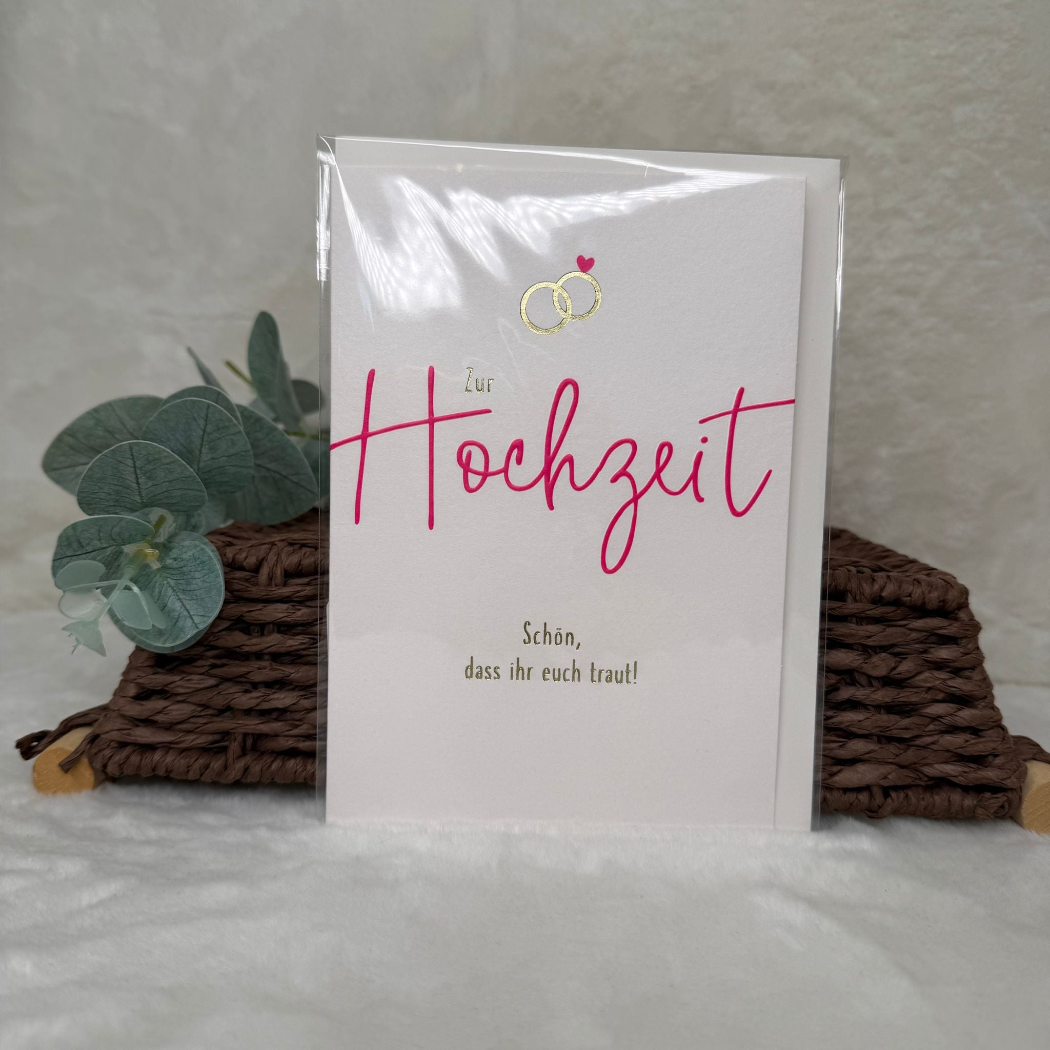Hochzeitskarten - Zur Hochzeit; Schön, dass ihr euch traut!