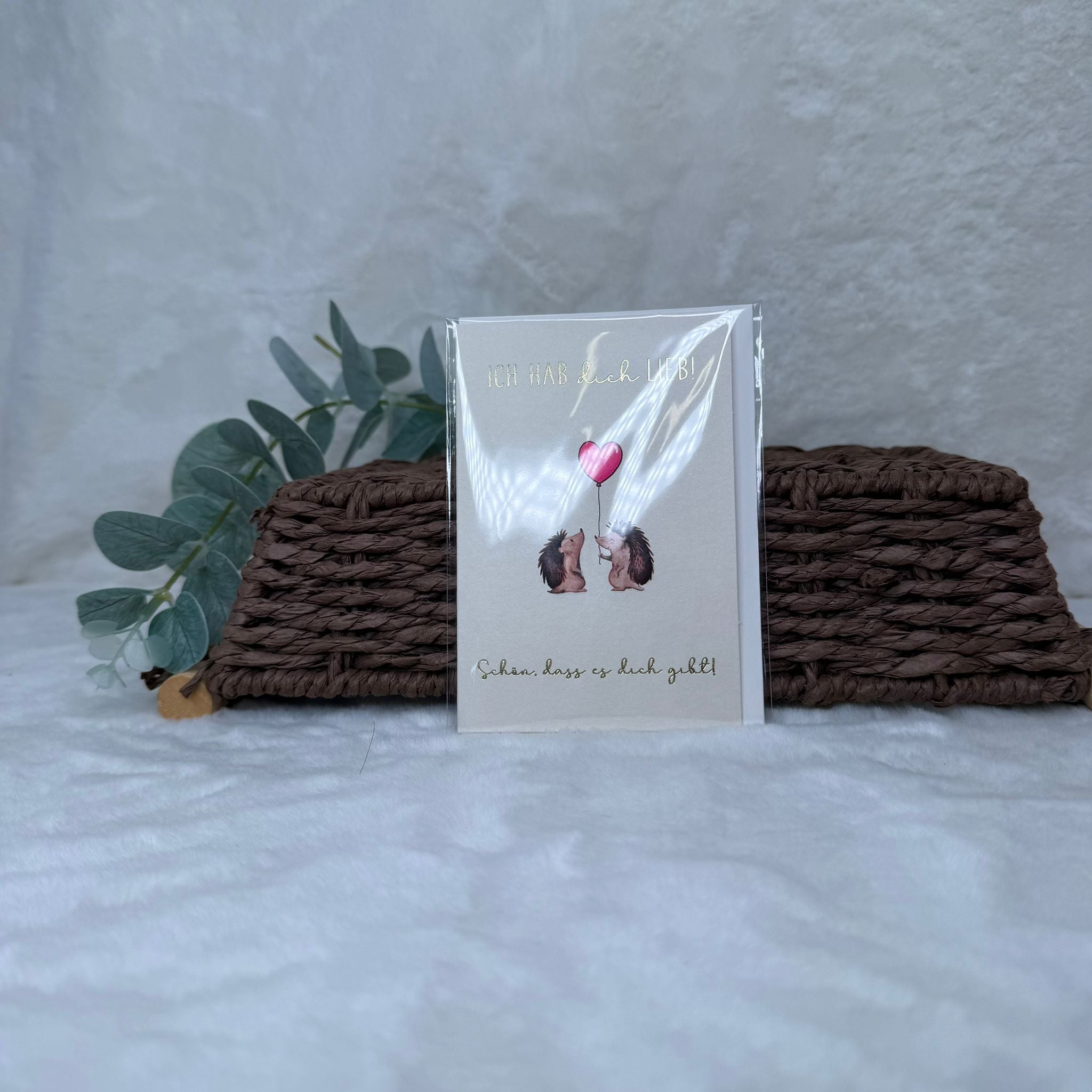mini Motivkarte -  Ich hab dich lieb! Schön, dass es dich gibt!
