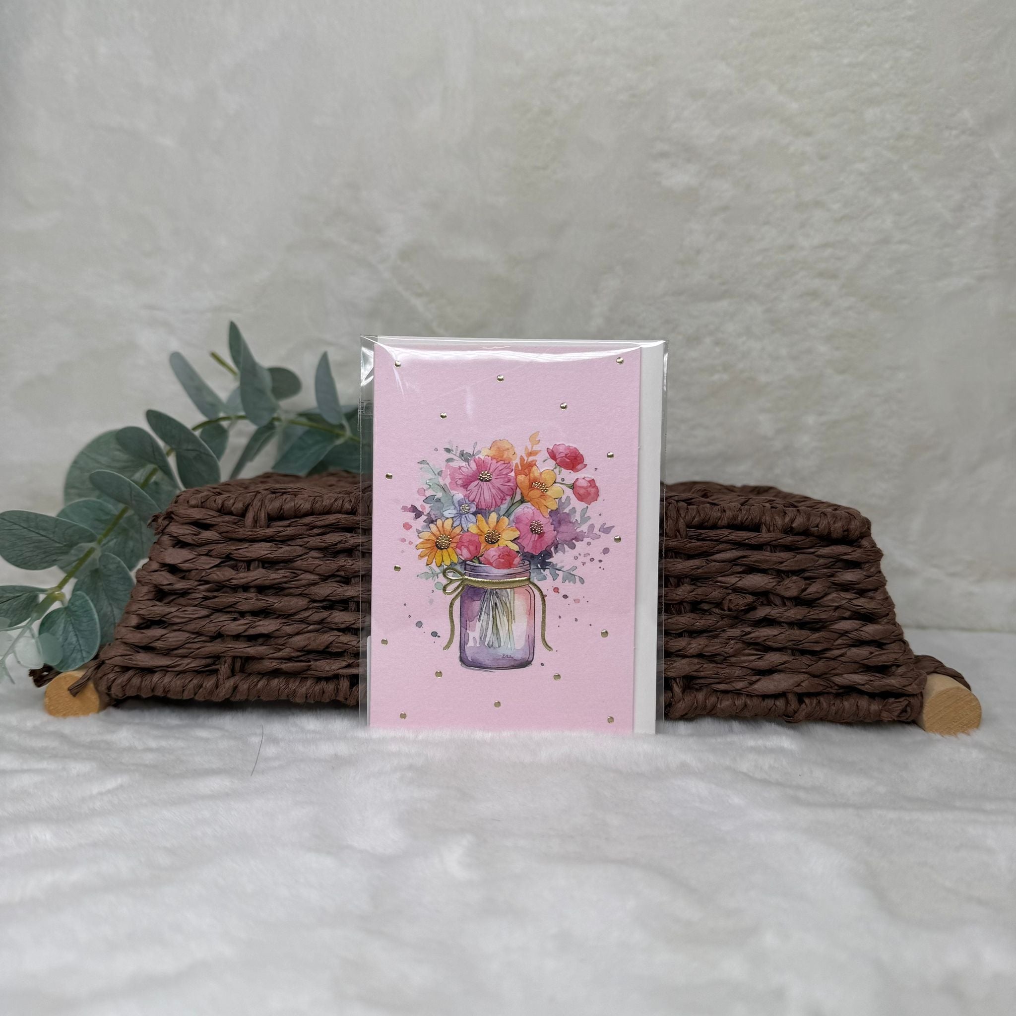 mini Motivkarte - Blumenvase