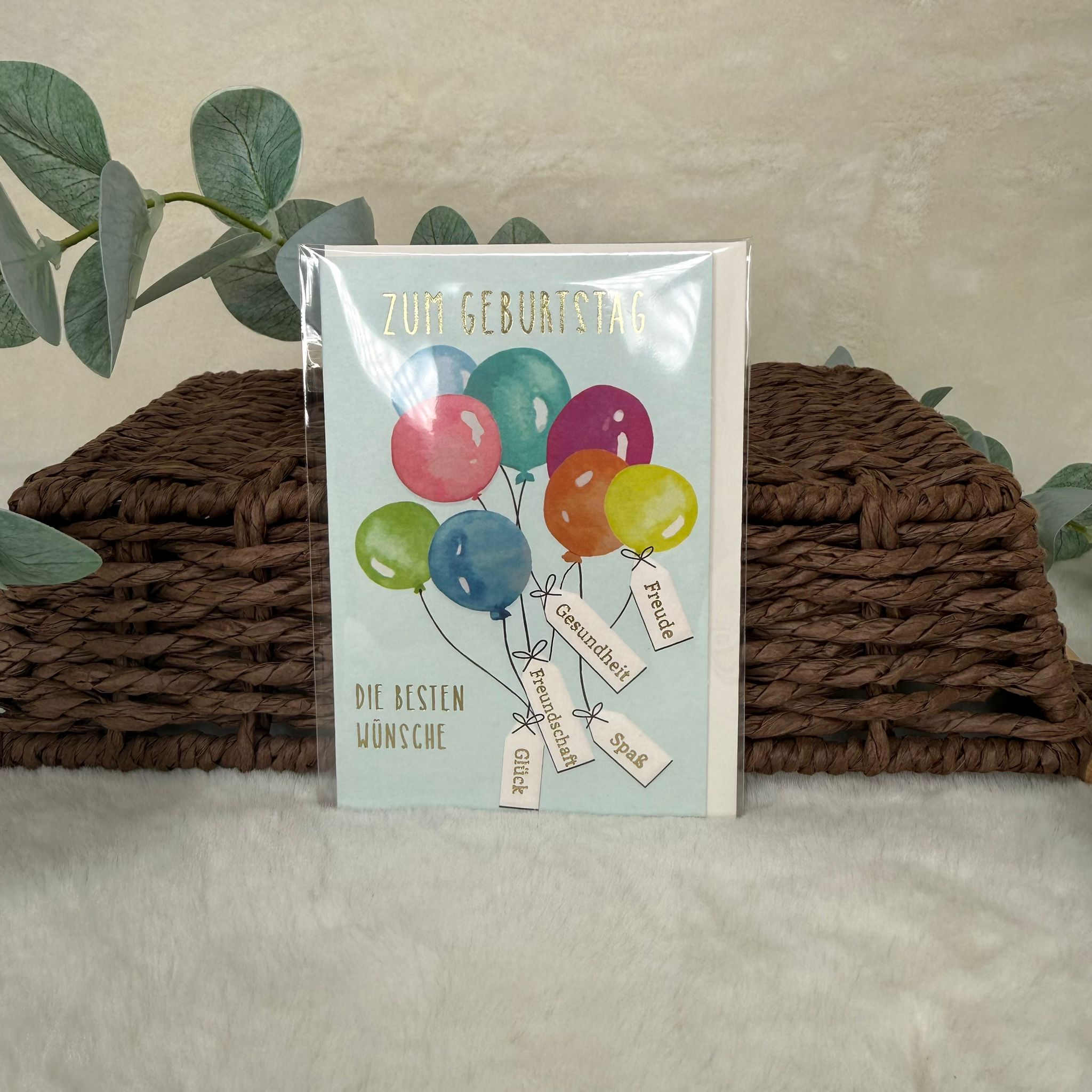 mini geburstagskarte - Zum geburstag die besten Wünsche