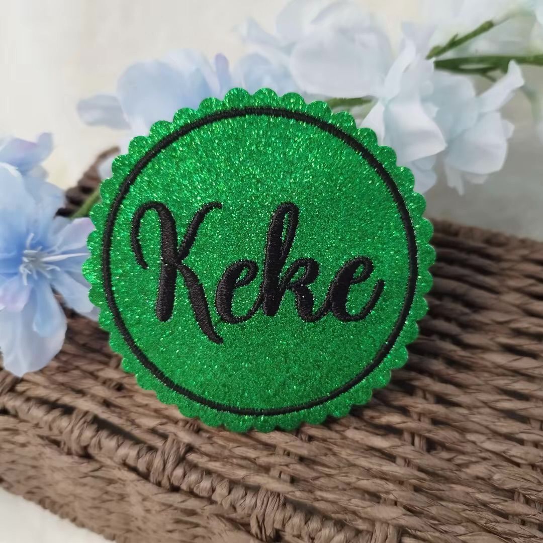 Name als Klettie Magnetpatch Aufnäher Aufbügeln Anhänger