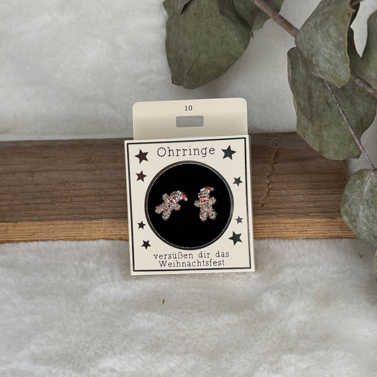 Depesche Weihnachtsohrringe lebkuchenmänner Silber 10