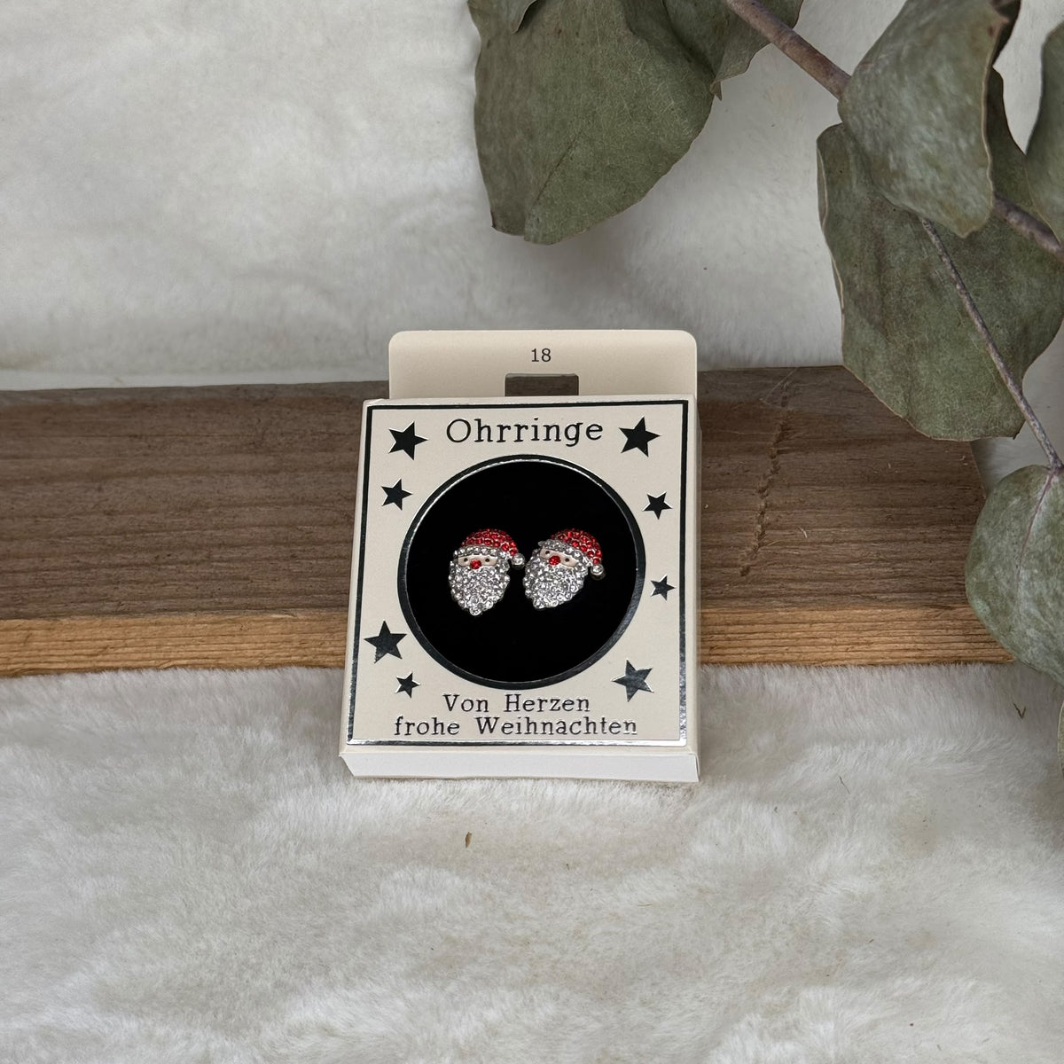 Depesche Weihnachtsohrringe Weihnachtsmann Silber 18