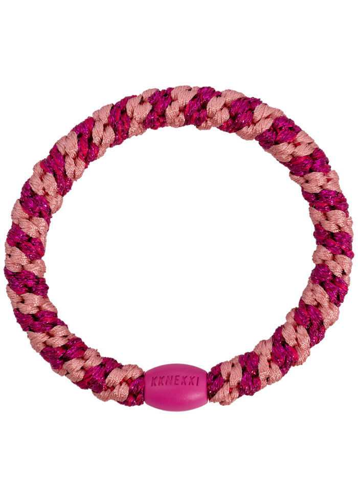 65 Kknekki Stripe faded rose electric pink glitter
