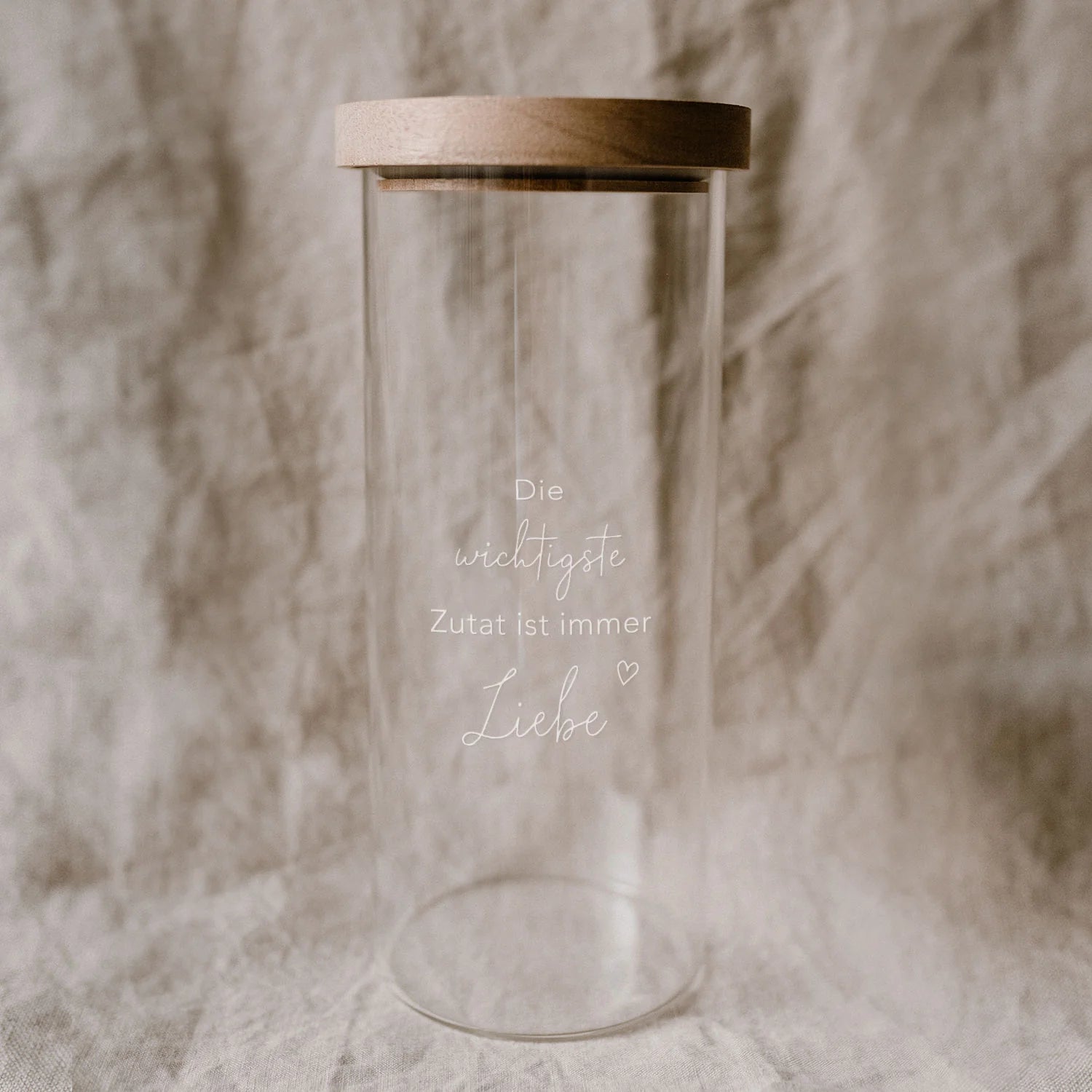Vorratsglas Liebe 25cm Eulenschnitt