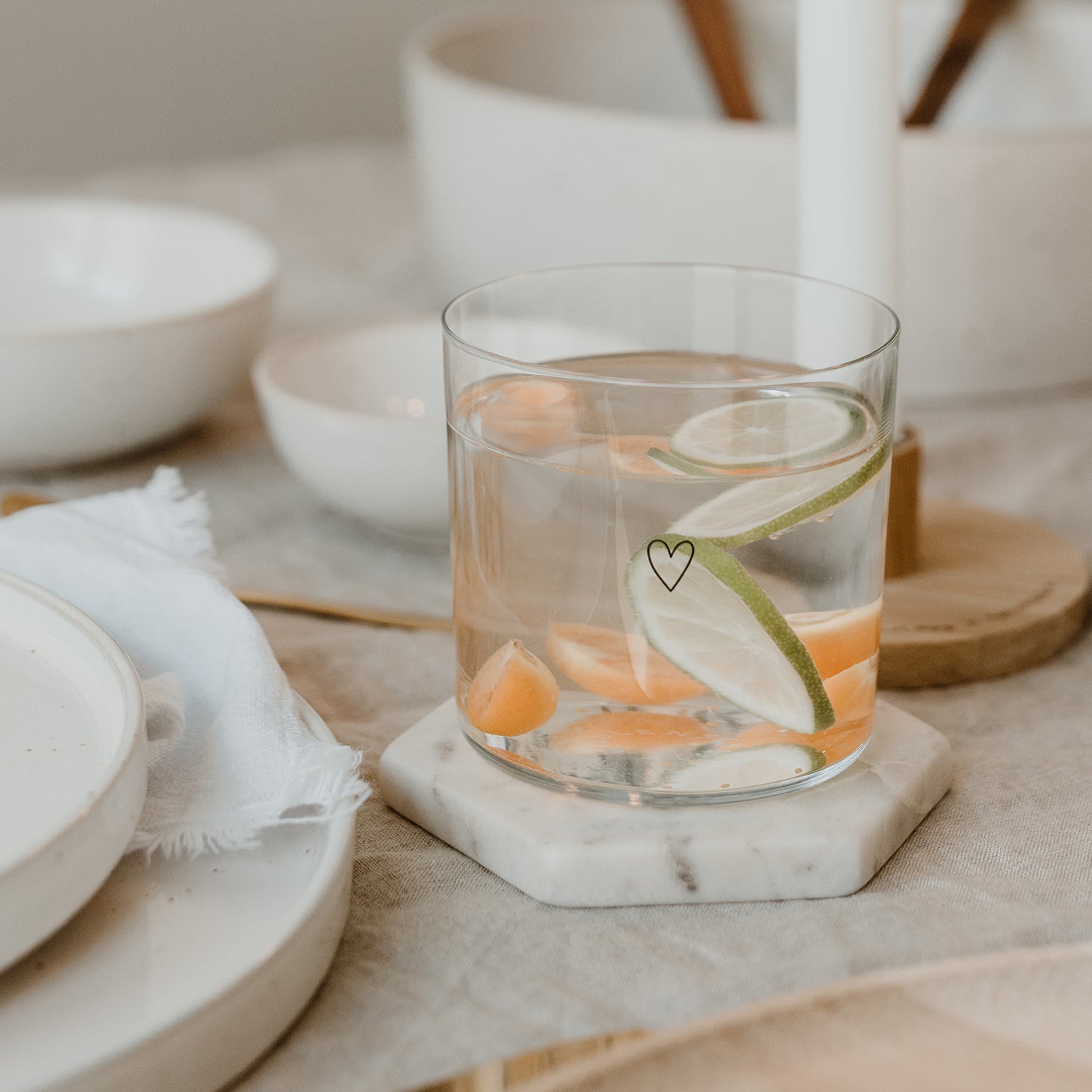 Herz Glas Eulenschnitt