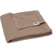 Baby-Strick-Decke Pointelle biscuit 75 x 100 cm - von Jollein